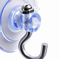 Vacuum Hook Stainless Steel Suction Cup Heavy Duty for Smooth Surface, Removable Hangers for Students and Dorms
