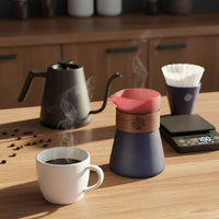 Smart Coffee Dripper Set Beginner-Approachable Immersion Coffee Brewer Cone-Shaped Design Dripper and Server Heat Insulating