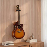 Space Saving Self-Locking Guitar Wall Hanger Easy Installation Wooden Base Guitar Hook Foam Padded Musical Instrument Accessory for Guitarists
