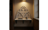 Gothic Window Shelf Openwork Tracery Shelf Decorative Home Decor