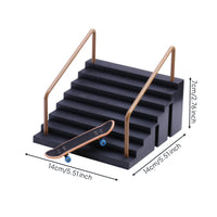 6 Scene Options Finger Skateboard Ramp Set Combinable Ramps Fingerboard Ramp Set Great Gift Idea Mini Skate Park Kit Easy to Assemble for Children, Teens, Hobbyists, Tabletop, Desk