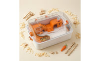 Hamster Cage Easy-to-Clean Hamster Cage with Wheel Breathable Small Animal Habitat for Apartments