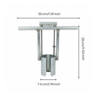 Handheld Transplanting Tool Pointed Tines Metal Transplanter Split Opening Planting Cup Tool