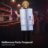 Double-Door Look Refrigerator Costume Printed Details Fridge Cosplay Costume Side-Panel Graphics for Adults