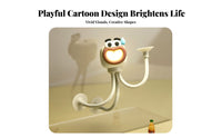 Creative Gift Suction Cup Desk Light Single-Press Switch Flexible Stick Figure Lamp for Deactivate Ice Workers, Students, Bedroom