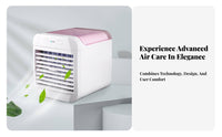 Cools and Humidifies Desktop Air Cooler Humidifier Function Mini Evaporative Cooler Portable for Office Workers, Students, Dorm Room