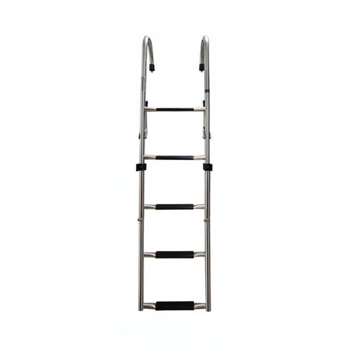 Folding Boat Ladder Compact Storage Stainless Steel Marine Ladder Non-Slip Steps for Yacht, RV, Swimming