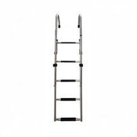 Folding Boat Ladder Compact Storage Stainless Steel Marine Ladder Non-Slip Steps for Yacht, RV, Swimming