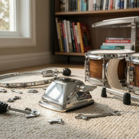 Drum Bracket with Tightening Knob Metal Drum Mounting Bracket Silver for Drummers