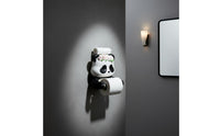Drill-Effortless Installation Panda Toilet Paper Holder Easy to Install Panda Toilet Paper Dispenser Creative Design Cartoon Creature Tissue Rack Decorative for Children, Restroom