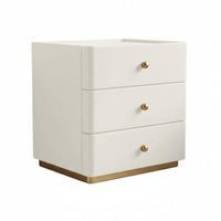 Modern Design 3-Drawer Chest Large Capacity Storage Bedside Table Spacious Tabletop Nightstand Sturdy Construction for Homeowners, Renters, Adults, Hotel Room, Entryway, Hallway