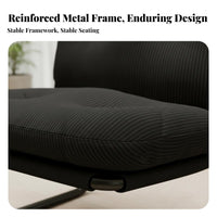 Floating Design Cantilever Armchair Thickly Padded Cushion Upholstered Armchair Thick Cushioning Lounge Chair Ergonomic Support for Home Inactiveice Workers, Students, Bedroom, Balcony, Nail Salon, Living Room