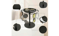 Glasses Rack with Tray Desktop Glasses Holder with Tray Eyeglasses Rack Metal Eyewear Display Stand Padded for Eyeglass Wearers