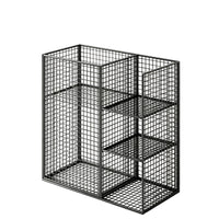 Tall Partition Fitness Mat Storage Holder Grid Grid Fitness Mat Rack Mesh Side Panels Home Gym Storage Rack Metal