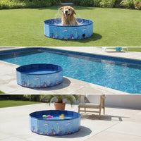 Inflatable Pet Pool Collapsible Inflatable Dog Pool Sturdy Heavy-Duty for Dogs, Backyard, Garden
