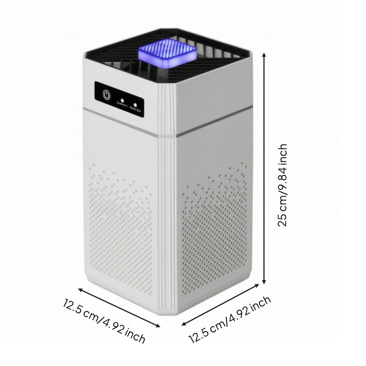 Odor-Removing Space-Saving Air Purifier Low-Noise Air Purifier Portable Appliance Quiet for Bedroom, Office, Dorm Room