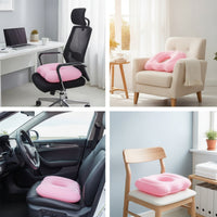 Inflatable Donut Cushion Pressure Relief Inflatable Seat Cushion Donut Pillow Contoured Portable for Wheelchair Users