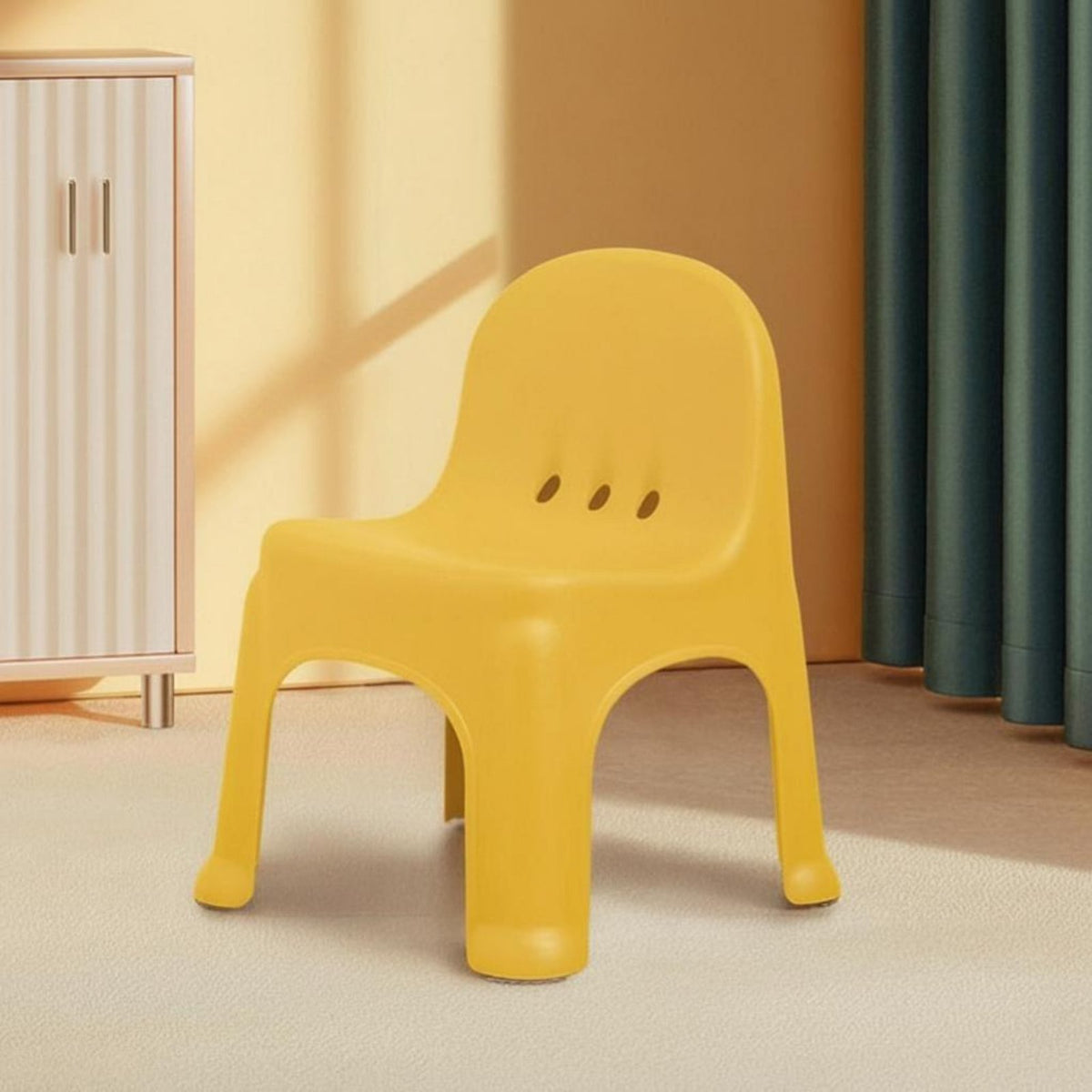 Rounded Corners Small Backrest Stool Easy to Clean child's Chair Lightweight young child Seat Stable Design for young children, Preschoolers, Parents, Kindergarten, Preschool, Daycare, play area