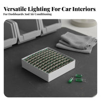 100 Pieces T5 Tapered Bulb 1.2W Low Power Consumption Instrument Panel Bulb Instrument Cluster Lamp Easy Installation