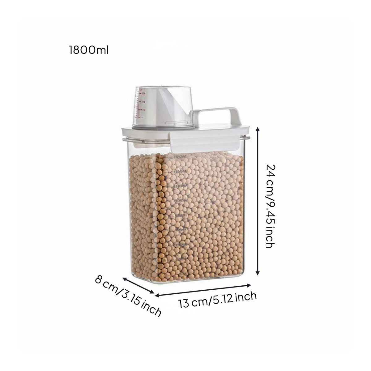 Moisture-Proof Airtight Grain Container Leakproof Airtight Rice Container Portable Handle