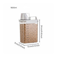 Moisture-Proof Airtight Grain Container Leakproof Airtight Rice Container Portable Handle