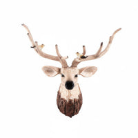 3D Sculpted Faux Deer Head Wall Mount Lifelike Deer Head Wall Decor Fade Resistant for Entryway