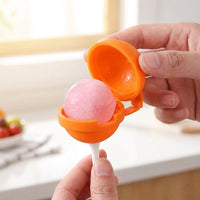 Ice Cream and Ice Lolly Tray with Lid for Homemade Treats, Food Grade Silicone Ice Trays for Hard Candy, 4 Cavity Design