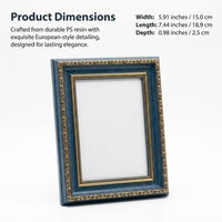 European Classical Photo Frame, Handcrafted Resin Picture Frame, Ornate Photo Holder Living Room, Vintage Decor Enthusiast Gift