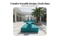 versatilely Combinable fluid shape sectional Couch Creative Shape Lobby Seating Modern design Commercial Furniture Deep Seat for Interior Designers, Facility Managers, Business Owners, Reception Area, Waiting Room, Shopping Mall, Office