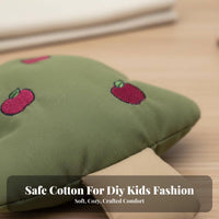 Cartoon Tree Clothing Accessory Sew-On Option Stuffed Tree Applique Soft Textile 3D Filled Decoration for Kids, Parents, Bags, Hats, Craft Projects