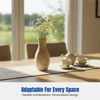 Modern Minimalist Wooden Vase, Desktop Flower Arrangement, Home & Garden Decor