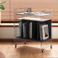 Mobile Design sound player stand with record Storage Vintage & aesthetic 2-Tier Vinyl sound Table adaptable Use Turntable Stand Multi-Functional for Music Lovers, Home Decorators, Living Room, Bedroom, leisure Area
