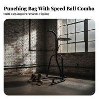 Stable Base Freestanding Strike Bag Stand Long-Lasting Adjustable Boxing Training Station Multifunctional Freestanding Heavy Bag Stand High Weight Capacity for Children, Combat Artists, Teenagers, Home Gym, Garage, Basement