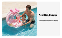 Thick Long-Lasting Material Pink Bunny Pool Inflatable Anti-Flip Design Inflatable Baby Inflatable with Canopy Leak-Proof PVC for Infants
