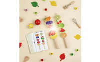 Bead Sequencing Toy Multifunctional Lacing Toy with Cards Matching Beads with Sticks for Classrooms, Homeschool