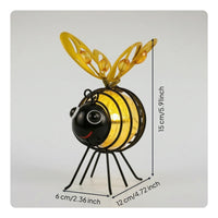 LED Bee Garden Light Outdoor Bee Lamp Glowing Metal for Gardeners, Homeowners, Flower Beds