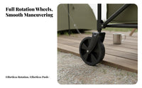 Camping Cart Wheel Wear-Resistant Narrow Wagon Wheel 7-Inch Firm Rubber Tire Sturdy Duty High Load Capacity for Outdoor