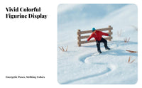 1:87 Scale Snowboarder High Intricacy Winter Sports Miniature Scene Figure Miniature Snowboarder Figure Highly Detailed
