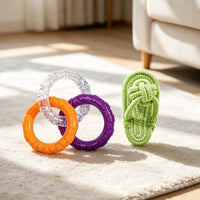 Tug-of-Tug-of-Strength Rope Toy Soft Rubber Rope Gnaw Toy Interactive for Dogs, Young Dogs