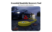 Heavy-Duty Tow Rope with Hooks High Break Strength Vehicle Recovery Belt Reinforced Ends Towing Equipment for Car Owners, Away-Road-Road Enthusiasts, Drivers, Roadside Emergency