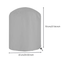 Waterproof Round Barbecue Grill Cover Weatherproof Round Grill Cover Dustproof Heavy Duty for Backyard