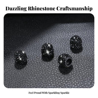 4 Pieces Crystal Rhinestone Valve Stem Covers Sparkling Rhinestones Rhinestone Valve Cap Dustproof Sparkle Car Tire Cap for Women, Cars, SUVs, Trucks