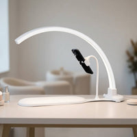 Arched Manicure Light with Phone Holder Hands Half-Overhead Detailing Lamp Customizable Lighting for Manicurists