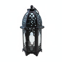 Iron Candle Lantern Hollow-out Design Hanging Decorative Light Intricate Cutouts