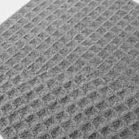 Microfibre Cloth and Waffle Weave Dishcloth, Professional Tea Towels for Kitchen and Glass, High Absorbency Non-shedding Cleaning Cloth, Gray