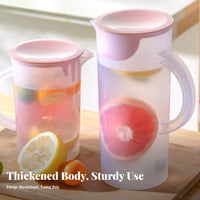 Pitcher with Lid High Temperature Resistant Refrigerator Pitcher Food Grade Cold Water Kettle for Health-Conscious Individuals, Adults