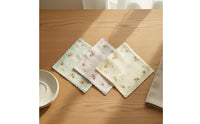 3 Pieces Women's Handkerchief Soft and Edge Handkerchief Lightweight Floral Print Hankie for Wedding, Tea Party