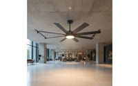 Wireless Controller-Controlled Large Ceiling Fan Light Variable Speed Industrial Design Fan Light Energy Saving Fandelier for Living Room, Hall
