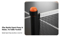 Quick Setup Portable Table Tennis Net Stable Design Adjustable Table Tennis Pong Net Set for Families, Beginners, Indoors, Garage, Basement