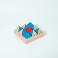 Wooden Block Board with Cards Educational Shape Puzzle with Grid Board Geometric Shape Matching Game Reasoning Pattern Matching